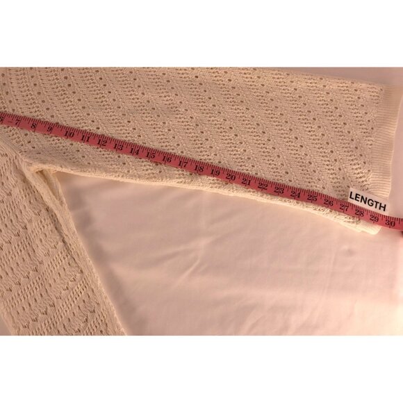 Talbots Women's Ivory Crochet Sweater Size X - Picture 10 of 13
